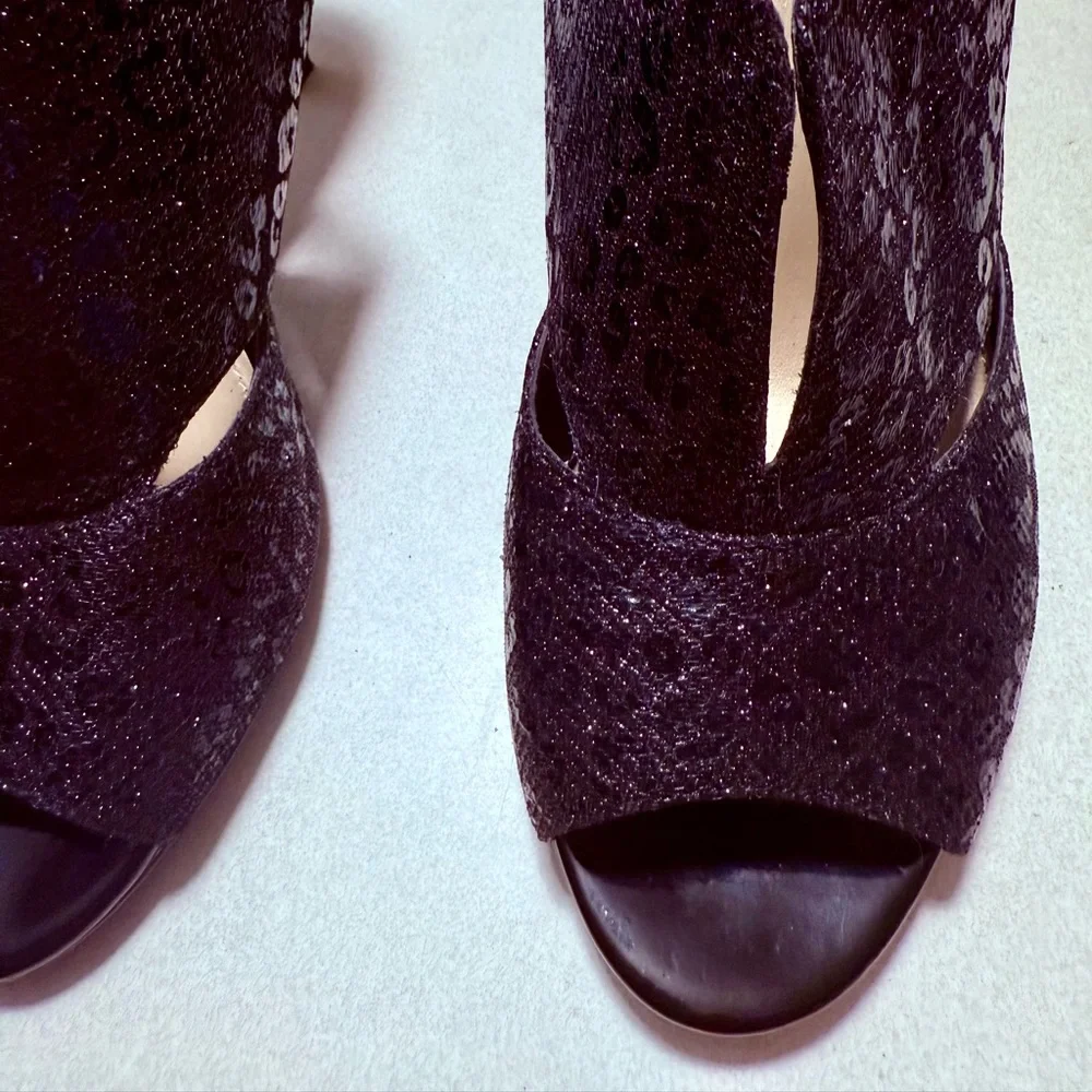 Bandolino Mirabella Heels sz 8m sparkling slip on sling back heels. Classy